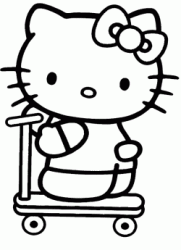 Hello Kitty sul monopattino