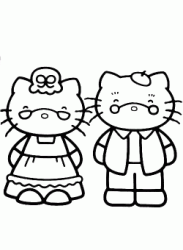 I nonni di Hello Kitty in piedi