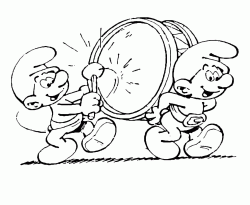 I Puffi suonano il tamburo