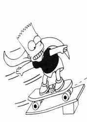 Bart sullo skateboard