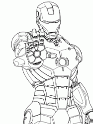Iron Man pronto a sparare con il palmo della mano