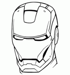La maschera di Iron Man in primo piano