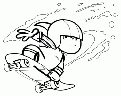 Kick Chiapposky salta sul suo skateboard