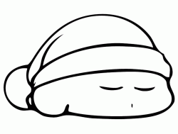 Kirby dorme con il cappello