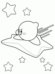 Kirby sulla stella Warp