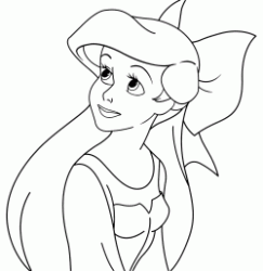 Ariel con un bellissimo fiocco sui capelli