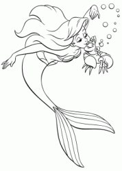 Ariel da un bacio a Sebastian