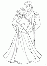 Ariel ed Eric vestiti da sposi