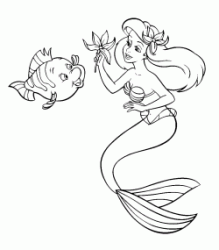 Ariel gioca con Flounder