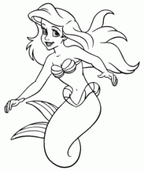 Ariel la bella sirenetta felice