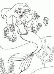 Ariel parla con i cavallucci marini