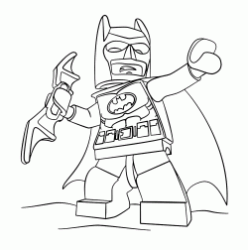 Batman sta per lanciare un batarang
