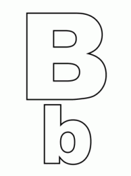 Lettera B stampato maiuscolo e minuscolo