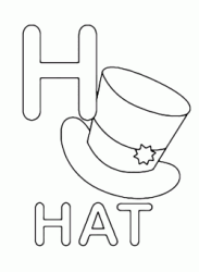 Lettera H in stampatello di hat (cappello) in Inglese