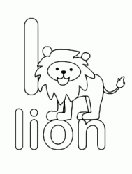 Lettera l in stampato minuscolo di lion (leone) in Inglese
