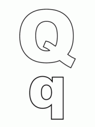 Lettera Q stampato maiuscolo e minuscolo