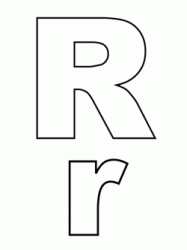Lettera R stampato maiuscolo e minuscolo