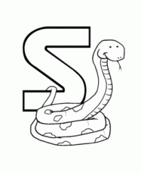 Lettera S di serpente in stampatello