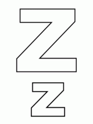 Lettera Z stampato maiuscolo e minuscolo
