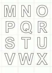 Lettere stampatello dalla M alla X