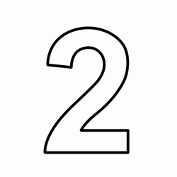 Numero 2 (due) stampatello