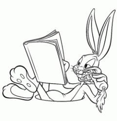 Bugs Bunny legge un libro
