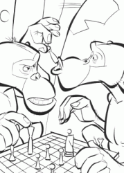 Scimmie giocano a scacchi