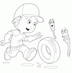 Manny gioca con una ruota