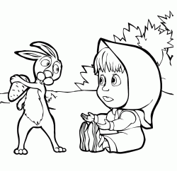 Coniglio non vuole dare a Masha la carota