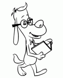 Mr Peabody mentre cammina legge un libro