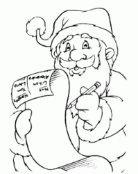 Babbo Natale con la lista dei regali