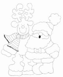 Babbo Natale con renna