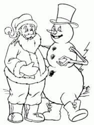 Babbo Natale ed il pupazzo di neve