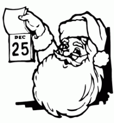 Babbo Natale ricorda il 25 dicembre