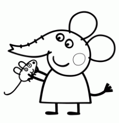 Emily elefante gioco con il suo topolino