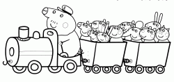 Il trenino di nonno pig con tutti gli amici di Peppa Pig