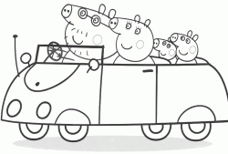 La famiglia Pig va in macchina
