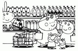 Peppa Pig e la sua famiglia al Supermercato