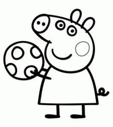 Peppa Pig gioca con la palla