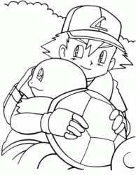 Squirtle abbraccia Ash Ketchum
