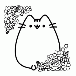 Pusheen Cat fra le rose