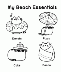 Pusheen Cat pronta ad andare sulla spiaggia