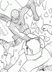 Spiderman colpisce Dottor Octopus