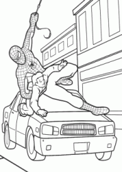 Spiderman in aiuto di un uomo