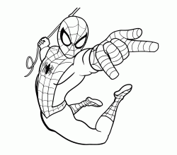 Spiderman lancia la ragnatela mentre è in volo