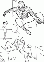 Spiderman salva una ragazza