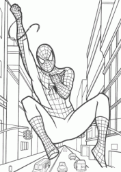 Spiderman si lancia fra i grattacieli