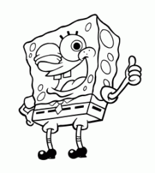 SpongeBob fa l'occhiolino con il dito pollice alzato