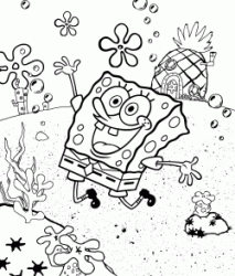 SpongeBob felice in fondo al mare