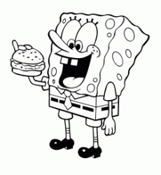 SpongeBob mangia un panino